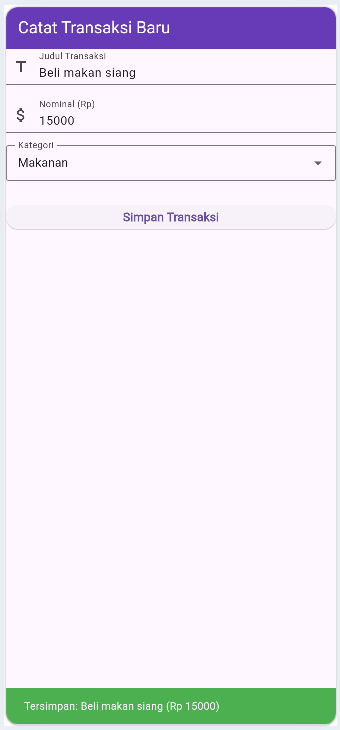 Data Tersimpan